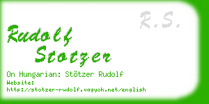 rudolf stotzer business card